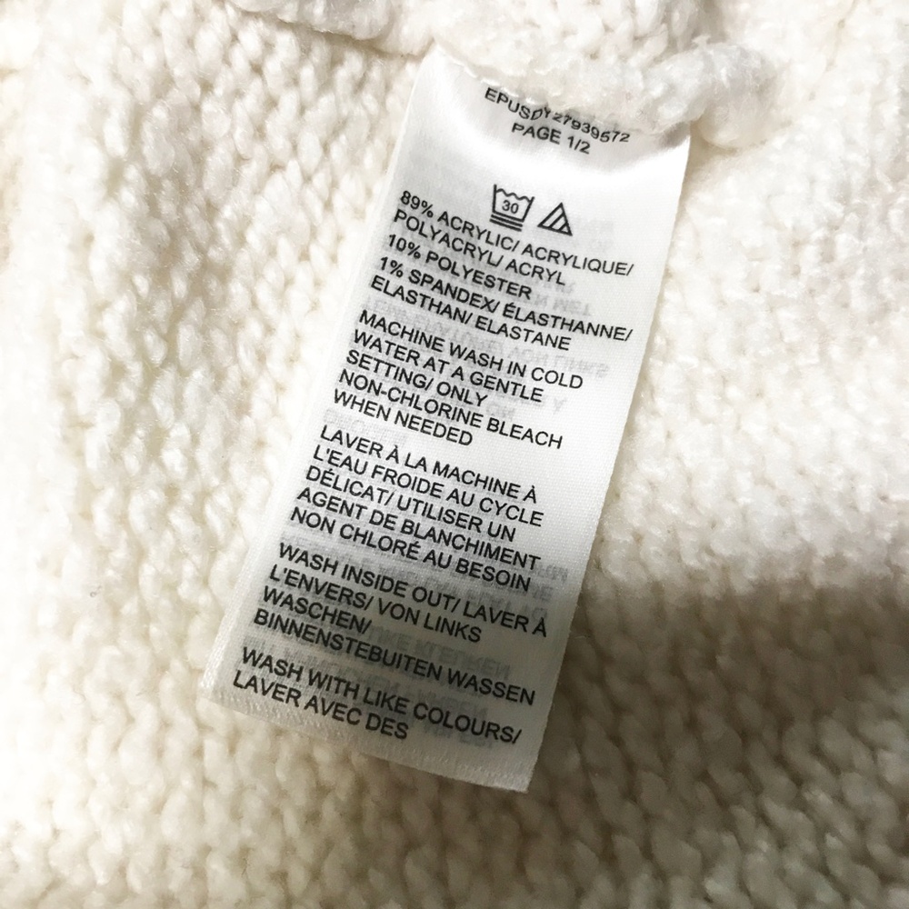 Lord & Taylor Petite White Cowl Neck Sweater - Picture 4 of 4